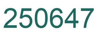 Number 250647 green image