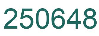 Number 250648 green image