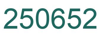 Number 250652 green image