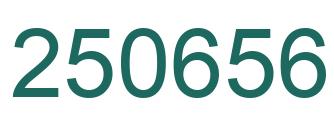 Number 250656 green image