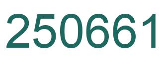 Number 250661 green image