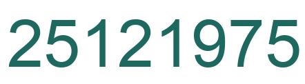 Number 25121975 green image