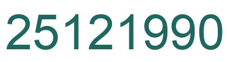 Number 25121990 green image