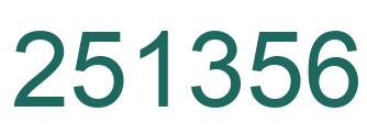 Number 251356 green image