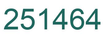 Number 251464 green image