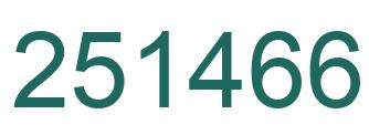 Number 251466 green image