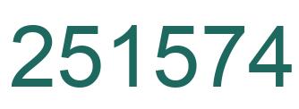 Número 251574 imagen verde