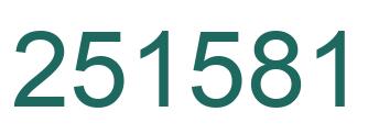 Number 251581 green image