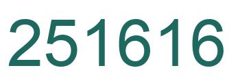 Number 251616 green image
