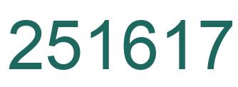 Number 251617 green image