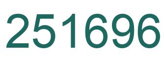 Number 251696 green image