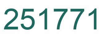 Number 251771 green image