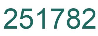 Number 251782 green image