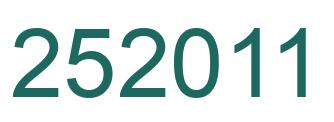 Number 252011 green image