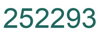 Number 252293 green image