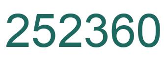 Número 252360 imagen verde