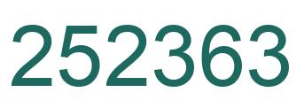 Number 252363 green image