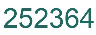 Number 252364 green image
