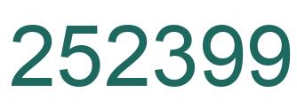 Number 252399 green image