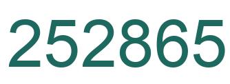 Number 252865 green image