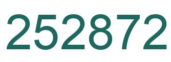 Number 252872 green image