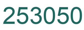 Number 253050 green image