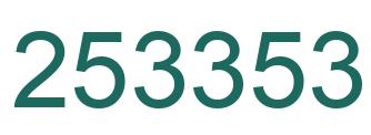 Number 253353 green image