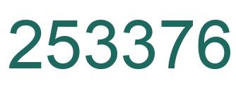 Number 253376 green image