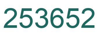 Number 253652 green image