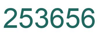 Number 253656 green image