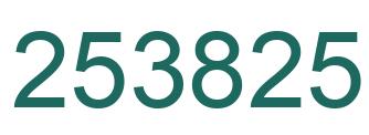 Número 253825 imagen verde