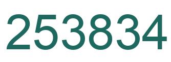 Number 253834 green image