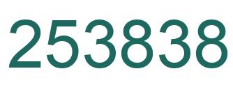 Number 253838 green image