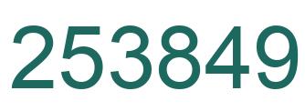 Number 253849 green image