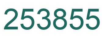 Number 253855 green image