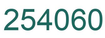 Number 254060 green image