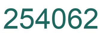 Number 254062 green image