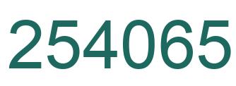 Number 254065 green image