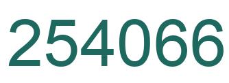 Number 254066 green image