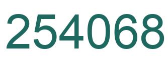 Number 254068 green image