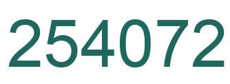 Number 254072 green image
