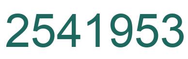 Number 2541953 green image