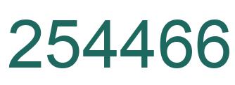 Number 254466 green image