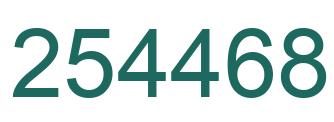 Number 254468 green image
