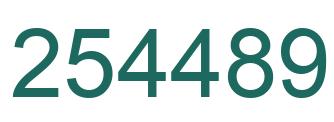 Número 254489 imagen verde