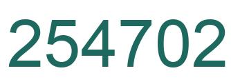 Number 254702 green image