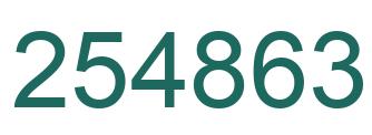 Number 254863 green image