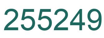 Number 255249 green image