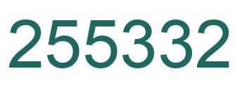 Number 255332 green image