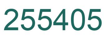 Number 255405 green image